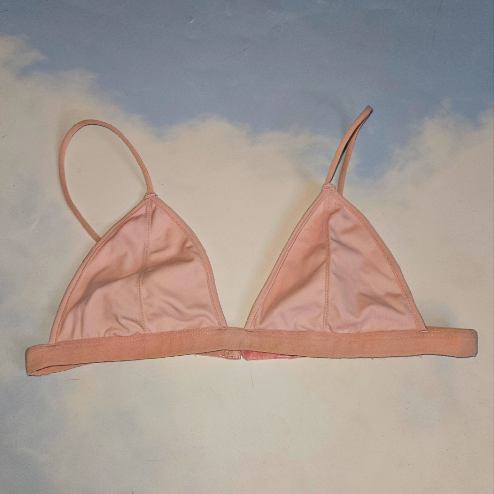 UNIF Rare Blush Pink Triangle Bralette UNIF Staple Bra Rare Unif